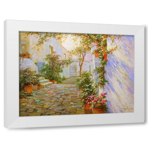 Light and Shadows White Modern Wood Framed Art Print by Obuchovsky, Yury