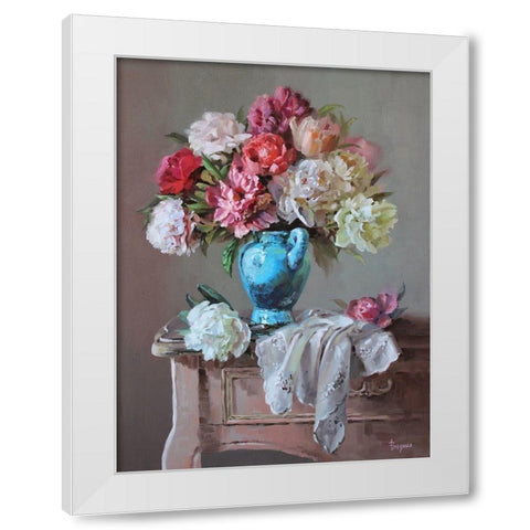 Tender Scent White Modern Wood Framed Art Print by Rogozina, Svetlana