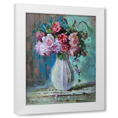 Aromat Bouquet White Modern Wood Framed Art Print by Rogozina, Svetlana