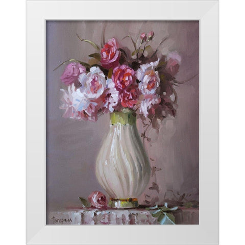 Aromat Bouquet II White Modern Wood Framed Art Print by Rogozina, Svetlana