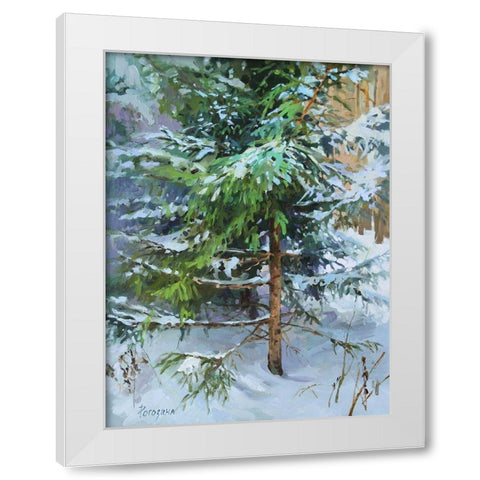 Winter Tree White Modern Wood Framed Art Print by Rogozina, Svetlana