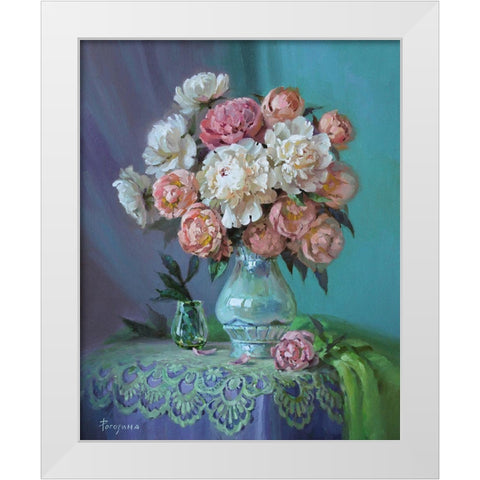 A Bouquet White Modern Wood Framed Art Print by Rogozina, Svetlana