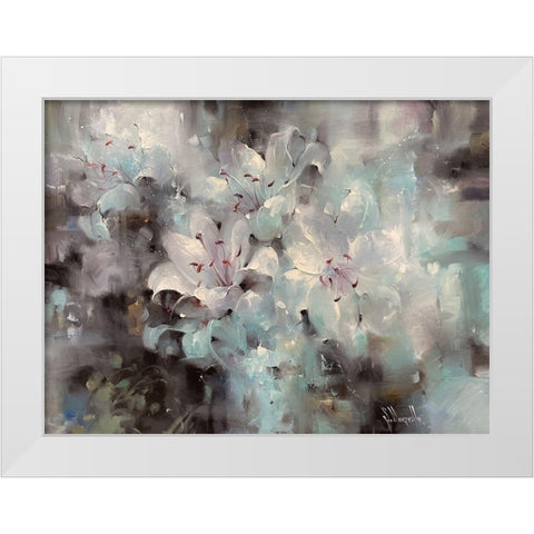 Moonlight White Modern Wood Framed Art Print by Singatullin, Marsel