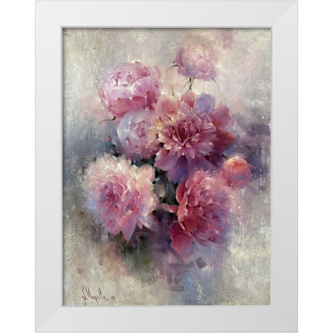 Pink Haze White Modern Wood Framed Art Print by Singatullin, Marsel