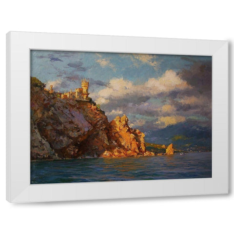 Swallows Nest White Modern Wood Framed Art Print by Sviridov, Sergei