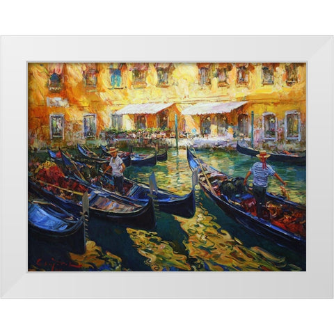Venice Memories II White Modern Wood Framed Art Print by Sviridov, Sergei