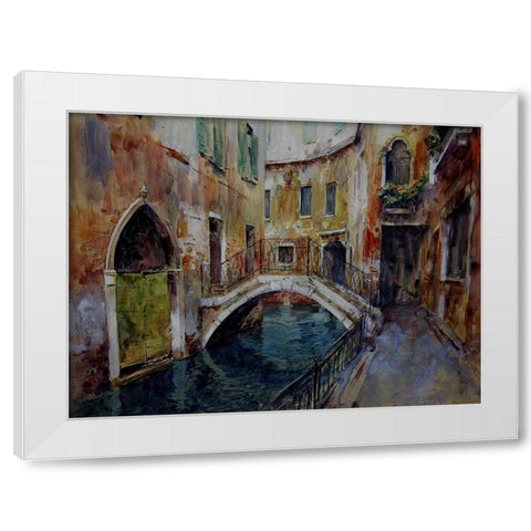 Venice Memories V White Modern Wood Framed Art Print by Sviridov, Sergei