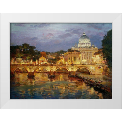 Beautiful Rome White Modern Wood Framed Art Print by Sviridov, Sergei
