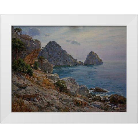Rocky Coast XIX White Modern Wood Framed Art Print by Sviridov, Sergei