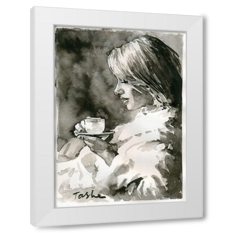 Hope White Modern Wood Framed Art Print by Tashe