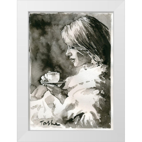 Hope White Modern Wood Framed Art Print by Tashe