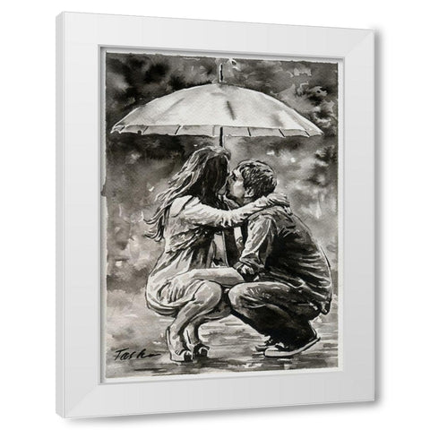 True Love White Modern Wood Framed Art Print by Tashe