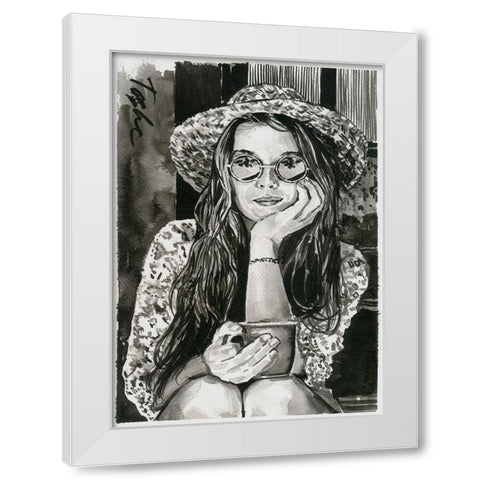 Summer Time White Modern Wood Framed Art Print by Tashe