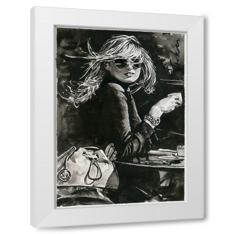 Your Smile White Modern Wood Framed Art Print by Tashe