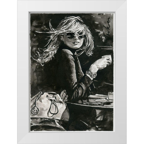 Your Smile White Modern Wood Framed Art Print by Tashe