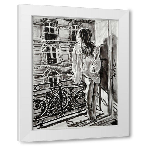 Sunday Morning White Modern Wood Framed Art Print by Tashe
