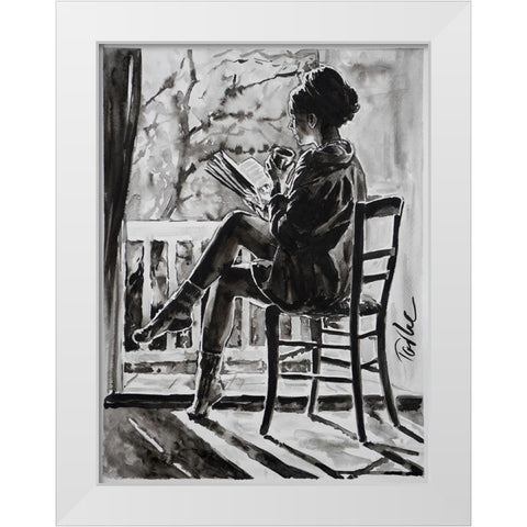 Warm Spring Morning White Modern Wood Framed Art Print by Tashe