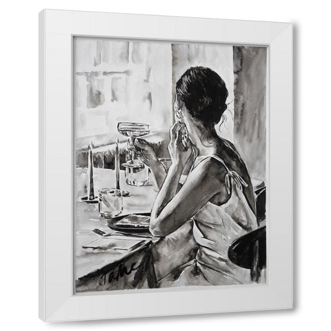 Margaritas White Modern Wood Framed Art Print by Tashe