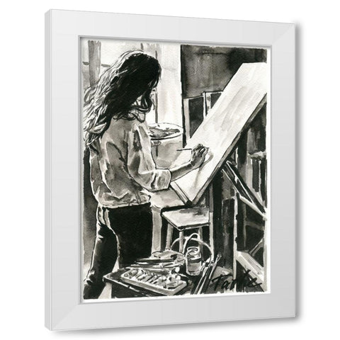 Favourite Color White Modern Wood Framed Art Print by Tashe