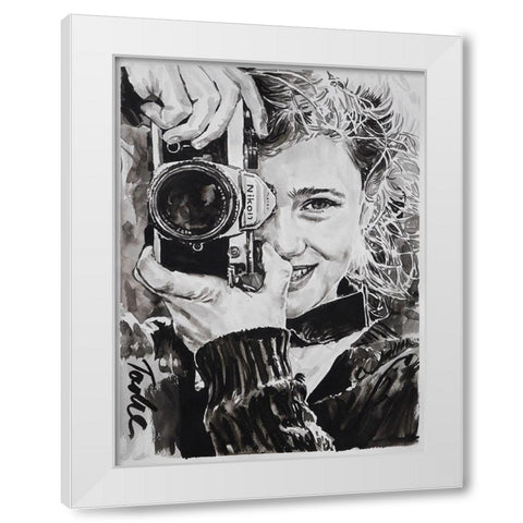 Magic Moments White Modern Wood Framed Art Print by Tashe