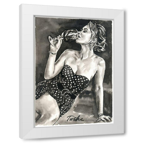 Pleasant Evening White Modern Wood Framed Art Print by Tashe