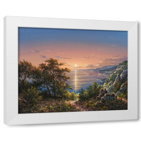 Coast White Modern Wood Framed Art Print by Yushkevich, Viktor