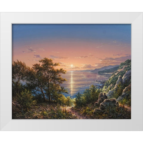 Coast White Modern Wood Framed Art Print by Yushkevich, Viktor