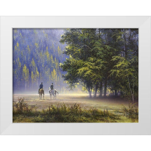 Two White Modern Wood Framed Art Print by Yushkevich, Viktor