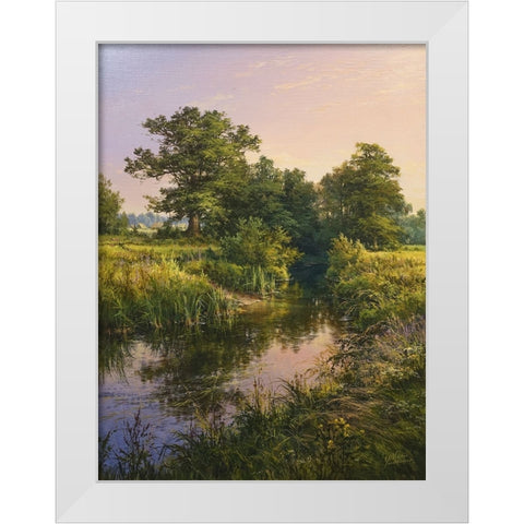 Native Places White Modern Wood Framed Art Print by Yushkevich, Viktor