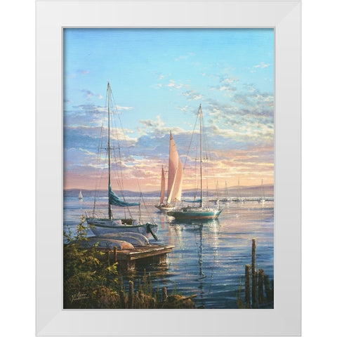 Quiet Heaven White Modern Wood Framed Art Print by Yushkevich, Viktor