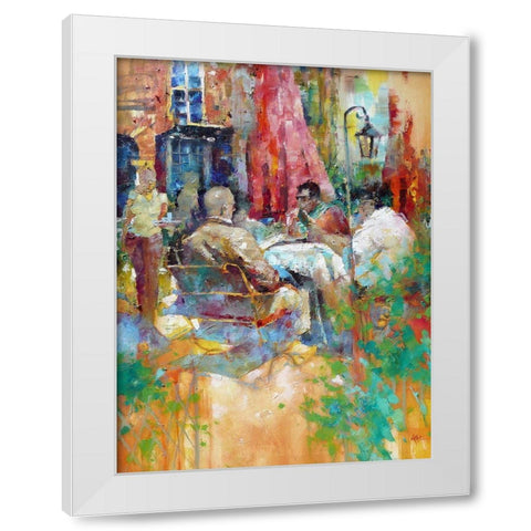 Autumn in Gdansk White Modern Wood Framed Art Print by Zakrynycny, Viktor