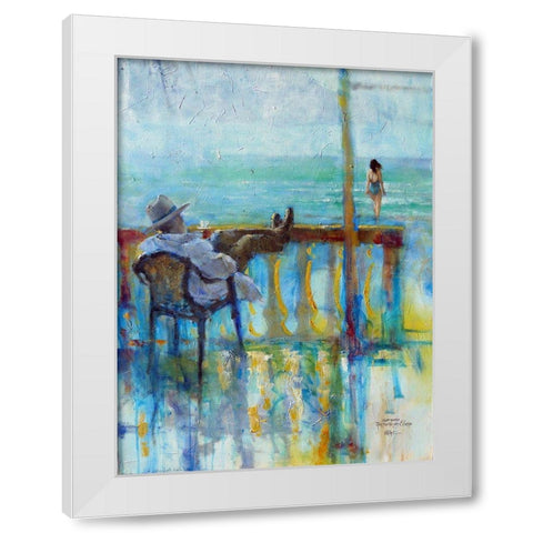 Memories from Gargano White Modern Wood Framed Art Print by Zakrynycny, Viktor