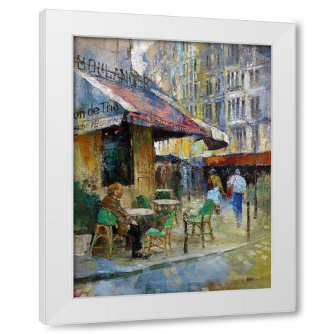 By an Old Baker White Modern Wood Framed Art Print by Zakrynycny, Viktor