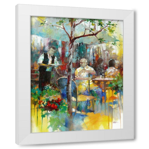 In the Shade of a Sicamore Tree White Modern Wood Framed Art Print by Zakrynycny, Viktor