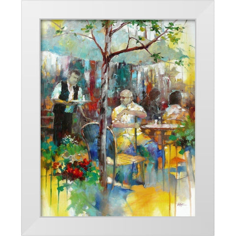 In the Shade of a Sicamore Tree White Modern Wood Framed Art Print by Zakrynycny, Viktor