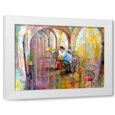 A Touch of Eternity White Modern Wood Framed Art Print by Zakrynycny, Viktor