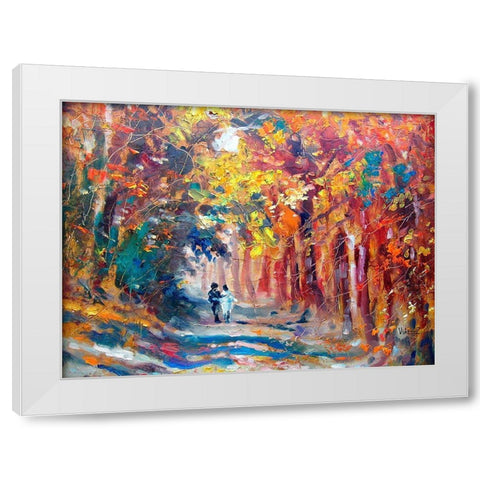 Where no Word are Needed White Modern Wood Framed Art Print by Zakrynycny, Viktor