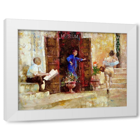 Culture is not Popular Today White Modern Wood Framed Art Print by Zakrynycny, Viktor