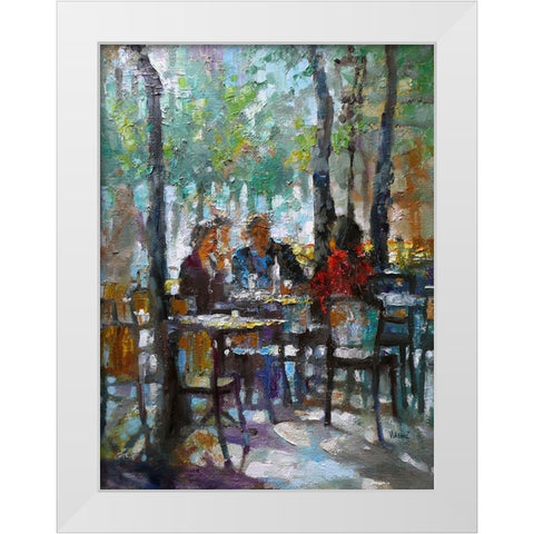 Summer Day  White Modern Wood Framed Art Print by Zakrynycny, Viktor