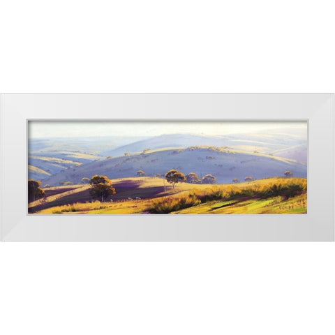 Kanimbla Valley White Modern Wood Framed Art Print by Gercken, Graham