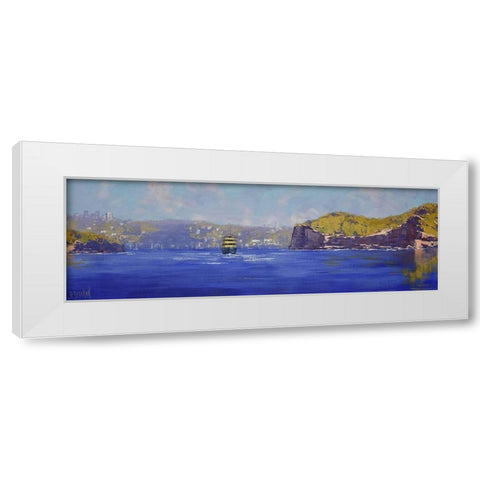 Sydney Ferry White Modern Wood Framed Art Print by Gercken, Graham