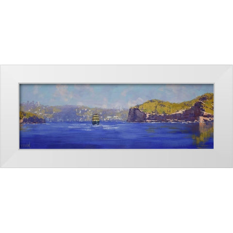 Sydney Ferry White Modern Wood Framed Art Print by Gercken, Graham