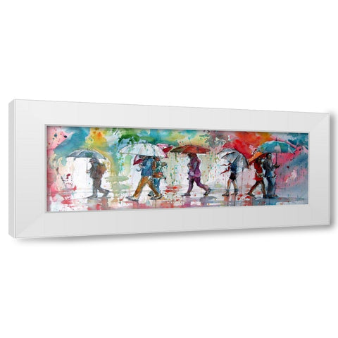 Its Raining White Modern Wood Framed Art Print by Kovacs, Anna Brigite