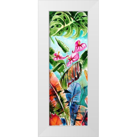 Tropical II White Modern Wood Framed Art Print by Kovacs, Anna Brigite