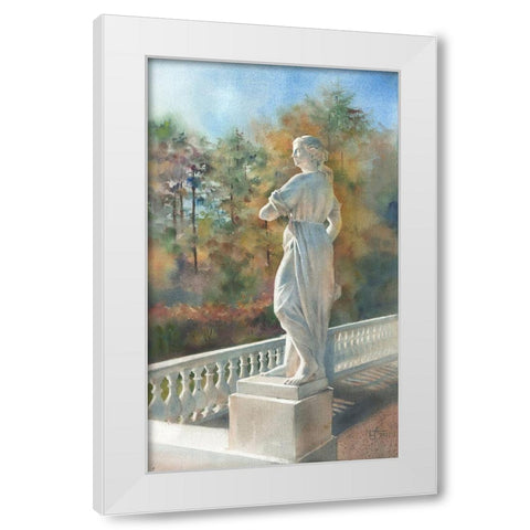 The Statue White Modern Wood Framed Art Print by Besedina, Anastasiia