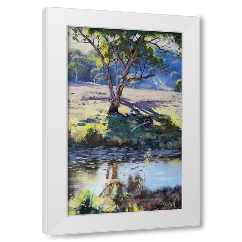 Long Creek Australia White Modern Wood Framed Art Print by Gercken, Graham