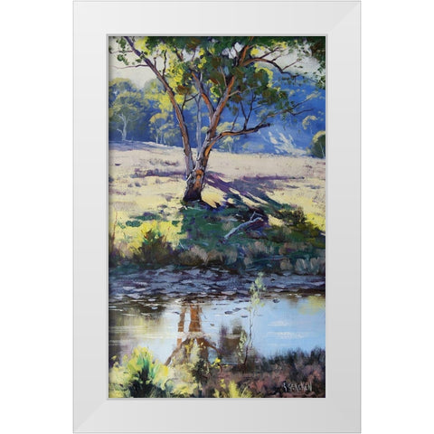 Long Creek Australia White Modern Wood Framed Art Print by Gercken, Graham