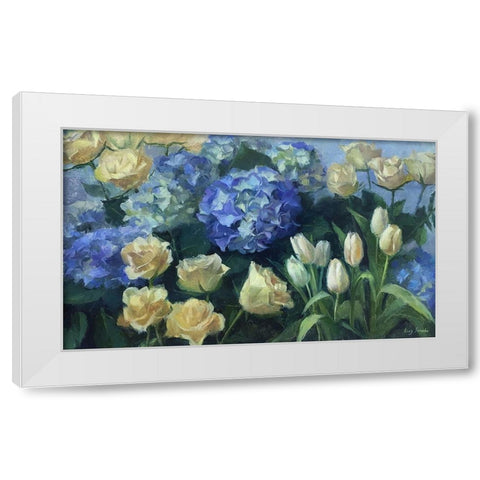 Morning Happiness White Modern Wood Framed Art Print by Strube, Ling