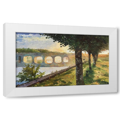 Chamford Bridge White Modern Wood Framed Art Print by Strube, Ling