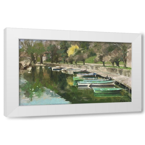 French Small Harbour White Modern Wood Framed Art Print by Strube, Ling